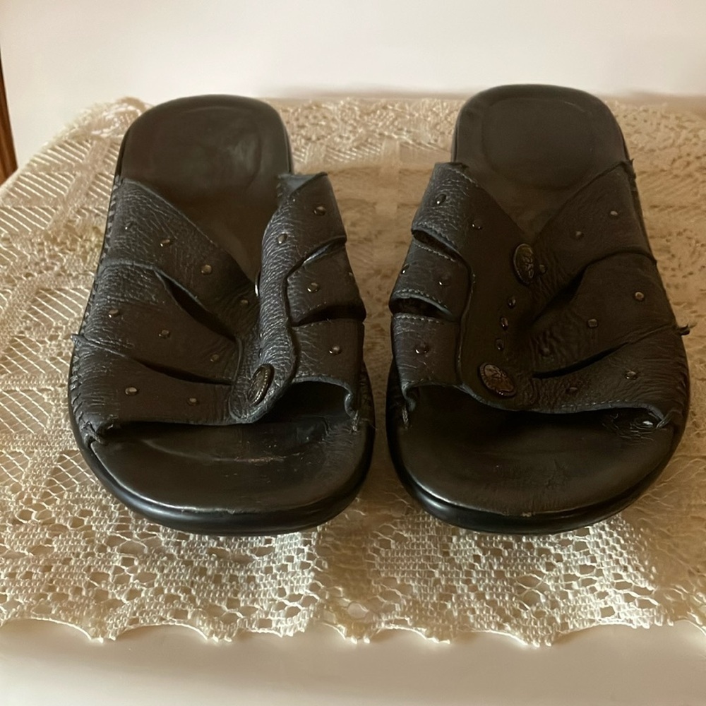 Easy Spirit Women’s Gray Daniela Size 8 1/2 open toe slip-on sandal. FUC